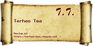 Terhes Tea névjegykártya